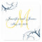 Blue Swirls Yellow Monogram Wedding