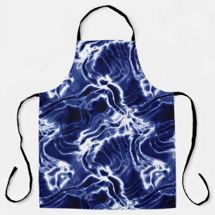Blue swirly pattern  apron