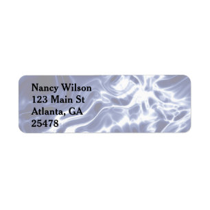 Blue swirly pattern  return address label