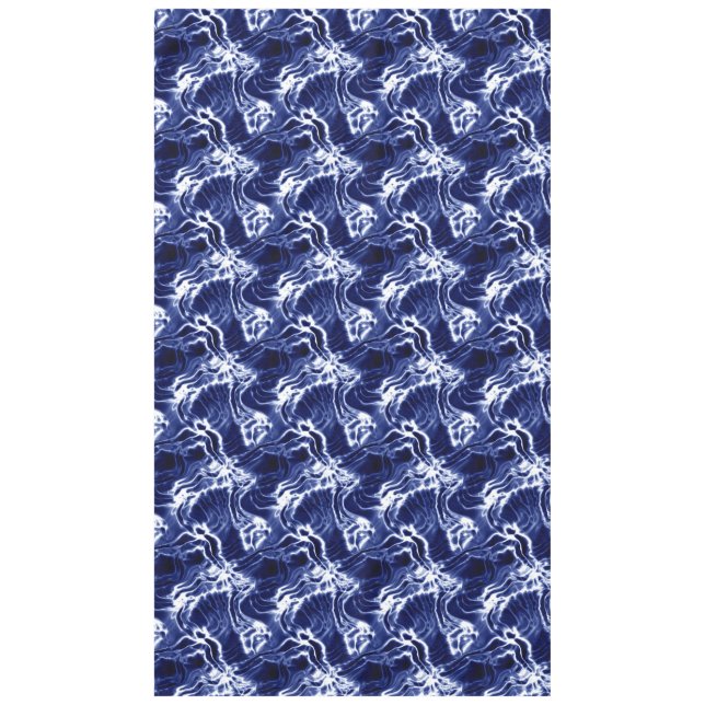 Blue swirly pattern  tablecloth (Front)