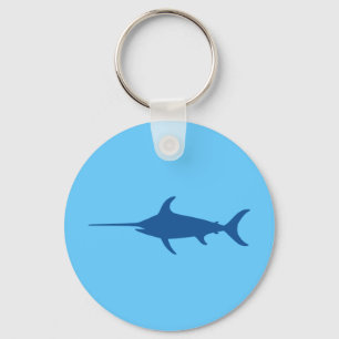 Blue Swordfish Key Ring