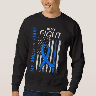 Blue T2 Uncle Type 2 Diabetes Awareness American F Sweatshirt