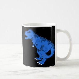 Blue T-rex On Grey Sticker  Coffee Mug