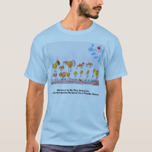 BLUE T-SHIRT "Chickens" (PICTURE IN FRONT)
