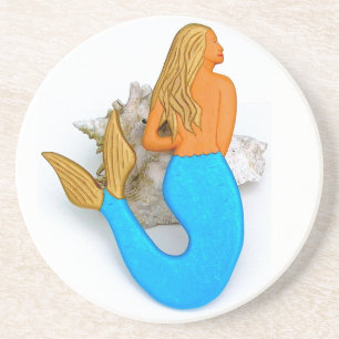 blue tail mermaid coaster