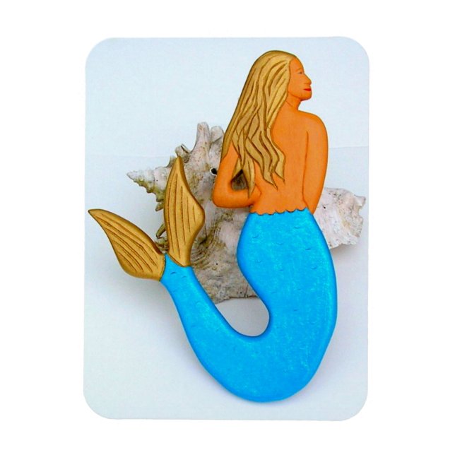 blue tail mermaid magnet (Vertical)