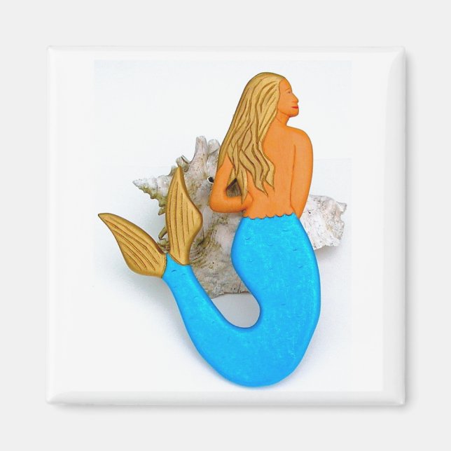 blue-tail mermaid magnet (Front)