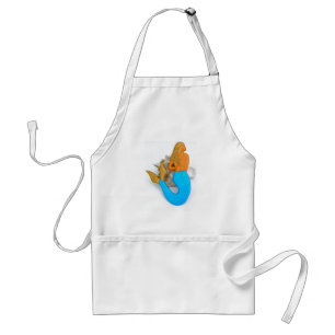 blue tail mermaid standard apron
