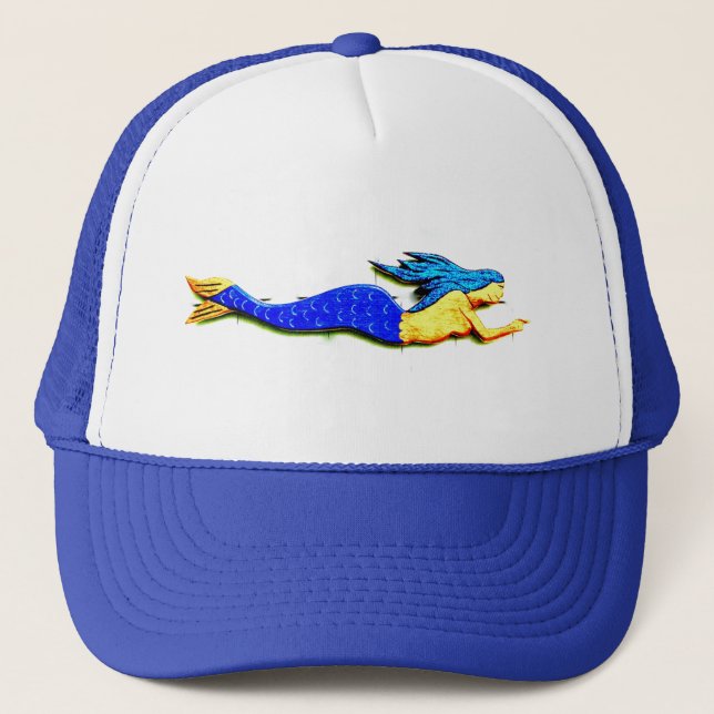 blue-tail mermaid trucker hat (Front)