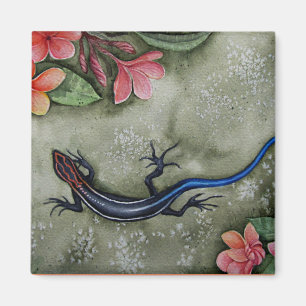 Blue-tailed racer skink magnet