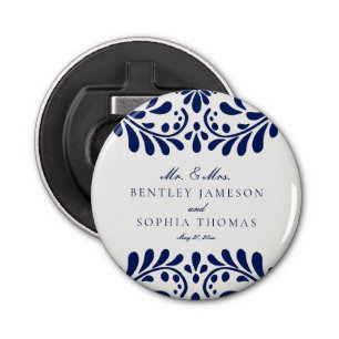 Blue Talavera Tile Spanish Fiesta Wedding Favours Bottle Opener