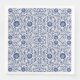 Blue Talavera Tile Spanish Style Fiesta Napkin