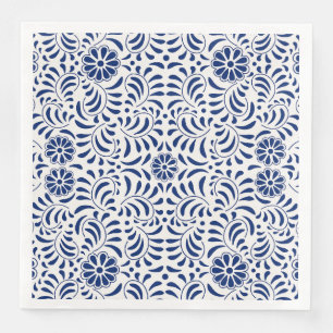 Blue Talavera Tile Spanish Style Fiesta Napkin