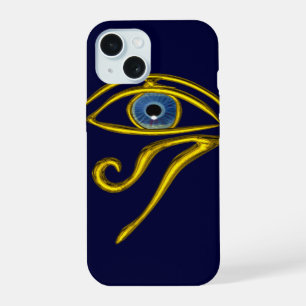 BLUE TALISMAN / GOLD HORUS EYE iPhone 15 CASE