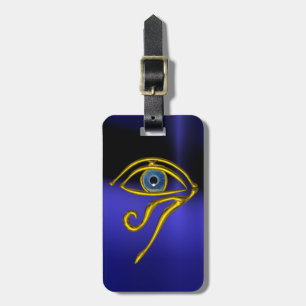 BLUE TALISMAN / GOLD HORUS EYE LUGGAGE TAG