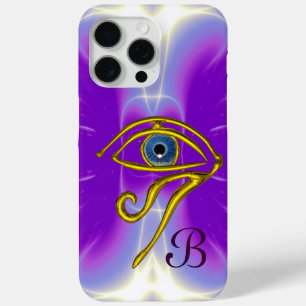 BLUE TALISMAN GOLD HORUS EYE MONOGRAM  Purple iPhone 15 Pro Max Case