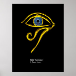 BLUE TALISMAN / GOLD HORUS EYE POSTER