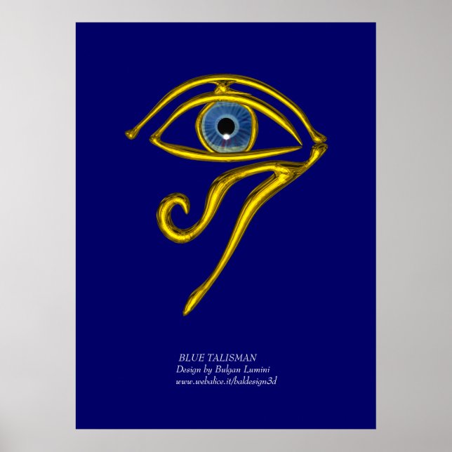 BLUE TALISMAN / GOLD HORUS EYE POSTER (Front)