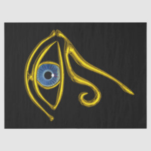 BLUE TALISMAN HORUS EYE Gold Black Egyptian Tissue Paper