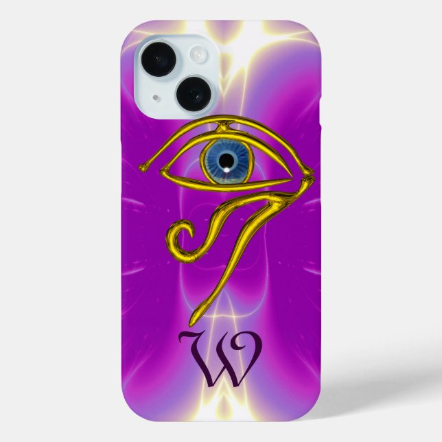 BLUE TALISMAN MONOGRAM  Pink Fuchsia Purple Case-Mate iPhone Case (Back)