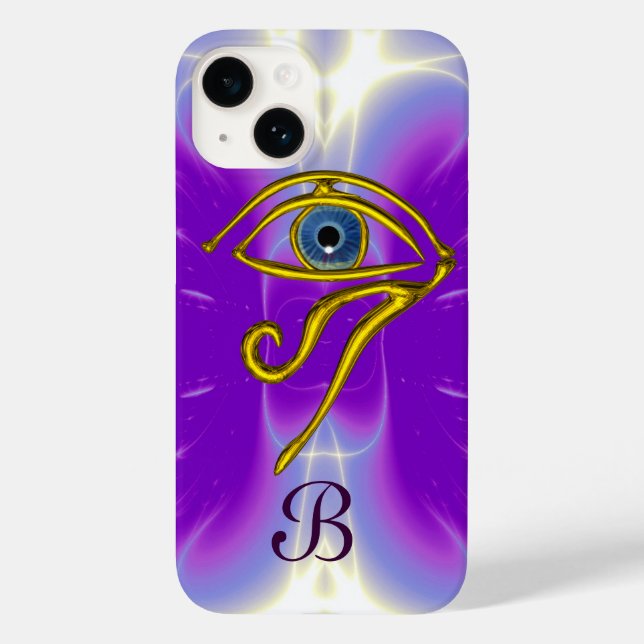 BLUE TALISMAN MONOGRAM  Pink Fuchsia Purple Case-Mate iPhone Case (Back)