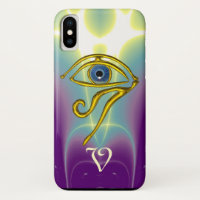 BLUE TALISMAN MONOGRAM Teal, Purple White