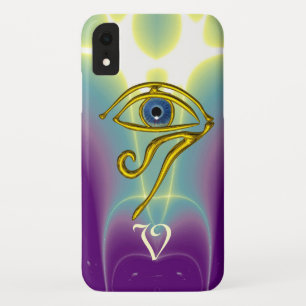 BLUE TALISMAN MONOGRAM  Teal, Purple White iPhone XR Case