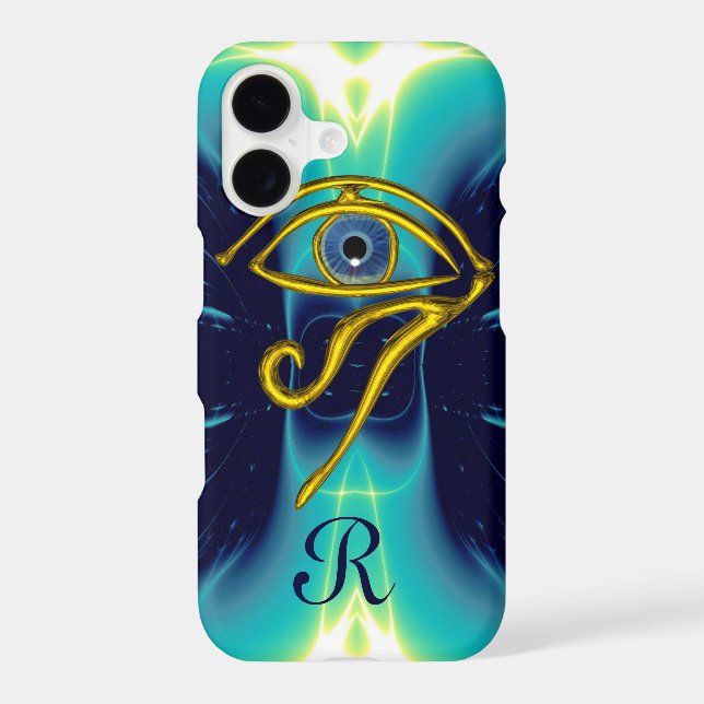 BLUE TALISMAN MONOGRAM  Teal, Turquoise White (Back)