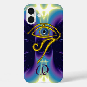 BLUE TALISMAN MONOGRAM  Violet Purple White iPhone 16 Plus Case