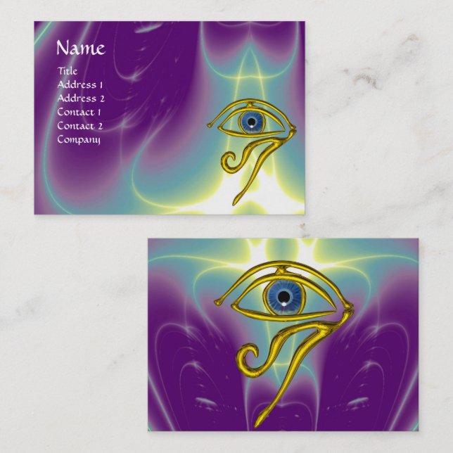 BLUE TALISMAN, purple violet white Business Card (Front/Back)