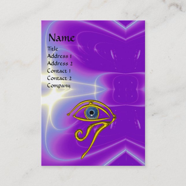 BLUE TALISMAN, purple violet white pink Business Card (Front)