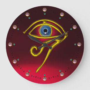 BLUE TALISMAN , Red Ruby Large Clock