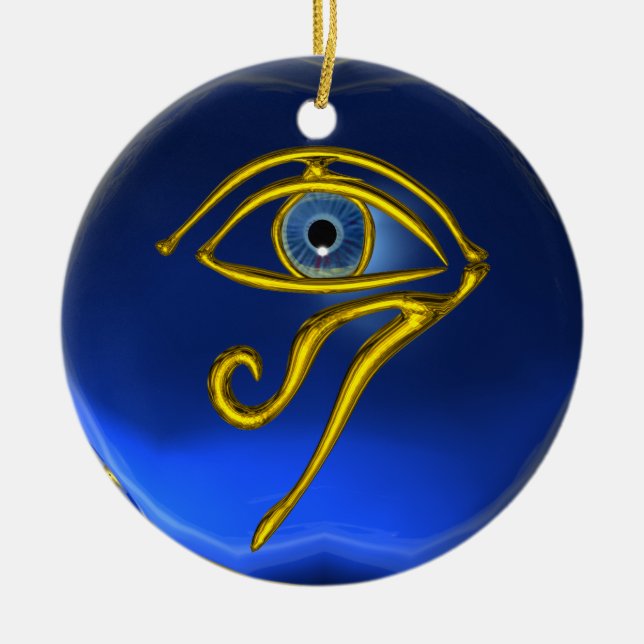 BLUE TALISMAN ,Sapphire Ceramic Tree Decoration (Front)