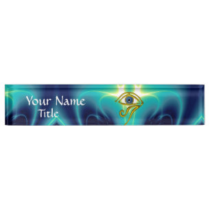 BLUE TALISMAN Turquoise Teal Nameplate
