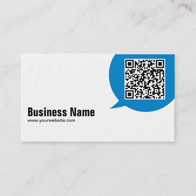 Blue Talk Bubble Bioengineer Business Card (Front)