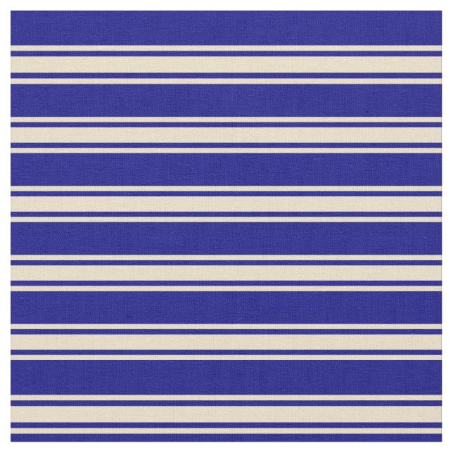 Blue & Tan Pattern Fabric (Close Up)