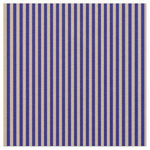 Blue & Tan Striped Pattern Fabric