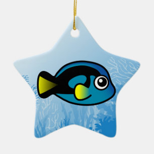 Blue Tang Ceramic Tree Decoration