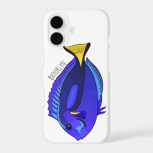 Blue tang fish cartoon illustration