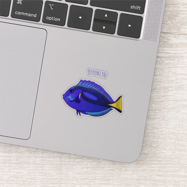 Blue tang fish cartoon illustration (Detail)