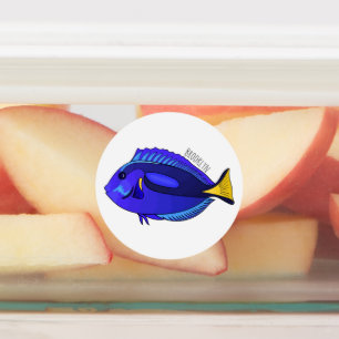 Blue tang fish cartoon illustration