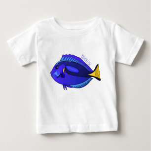 Blue tang fish cartoon illustration baby T-Shirt