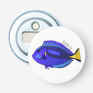 Blue tang fish cartoon illustration  bottle opener