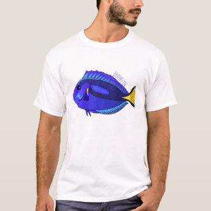 Blue tang fish cartoon illustration  T-Shirt