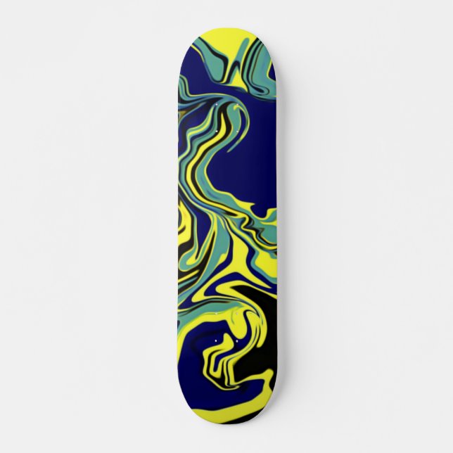 Blue Tang Psychedelic Skateboard (Front)