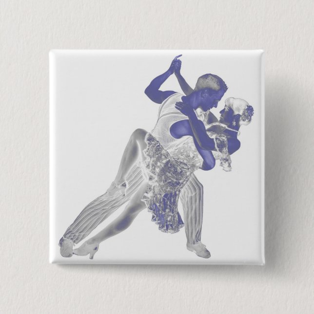 Blue tango 15 cm square badge (Front)