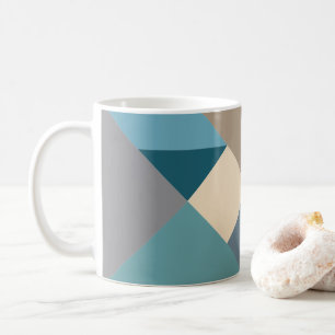 Blue Tangram Pattern Coffee Mug