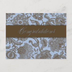 Blue Tapestry - Congratulations Postcard