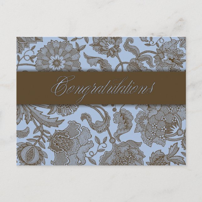 Blue Tapestry - Congratulations Postcard (Front)