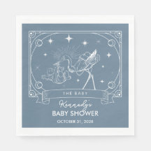 Blue Tarot Baby Shower Napkin